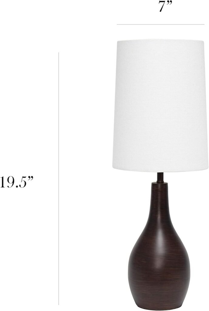 Simple Designs LT3303-RGD Tear Drop Table Lamp, Rose Gold