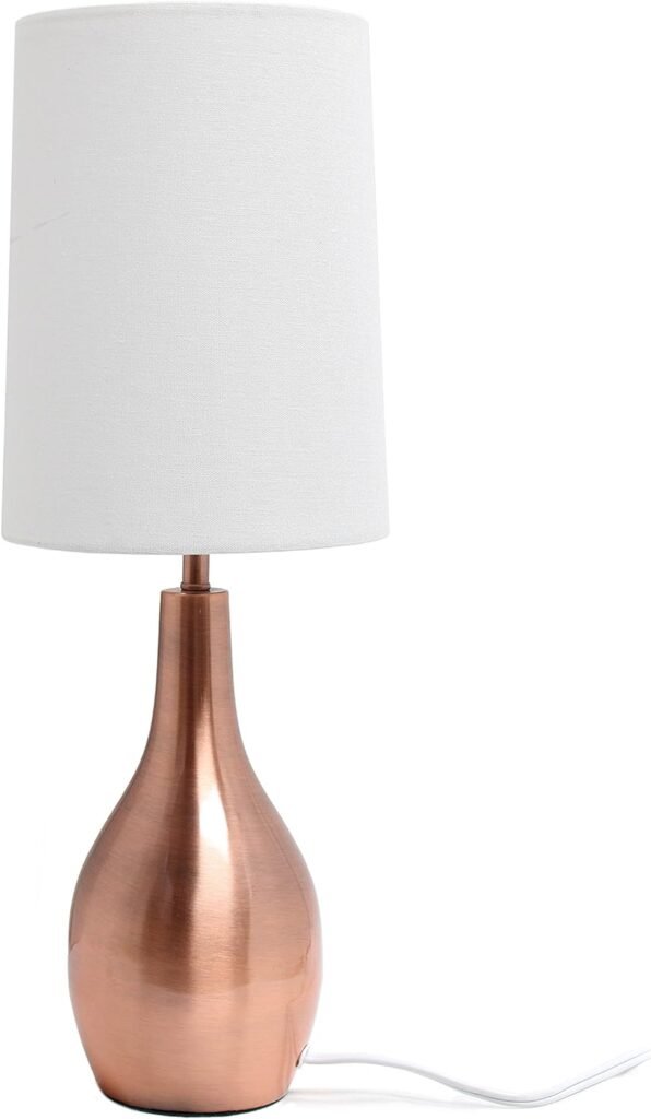 Simple Designs LT3303-RGD Tear Drop Table Lamp, Rose Gold